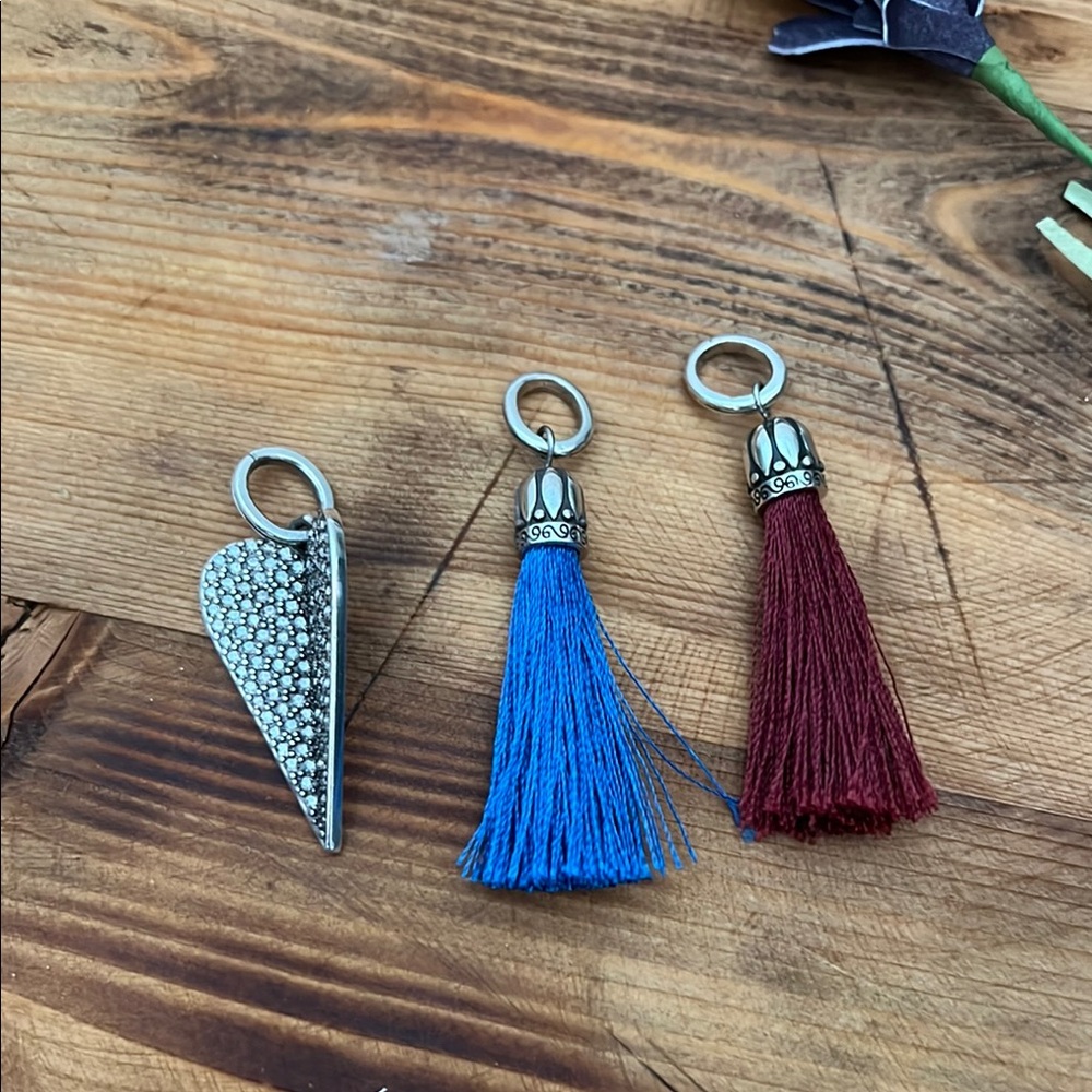 Brighton Silver and Tassel and heart amulet set